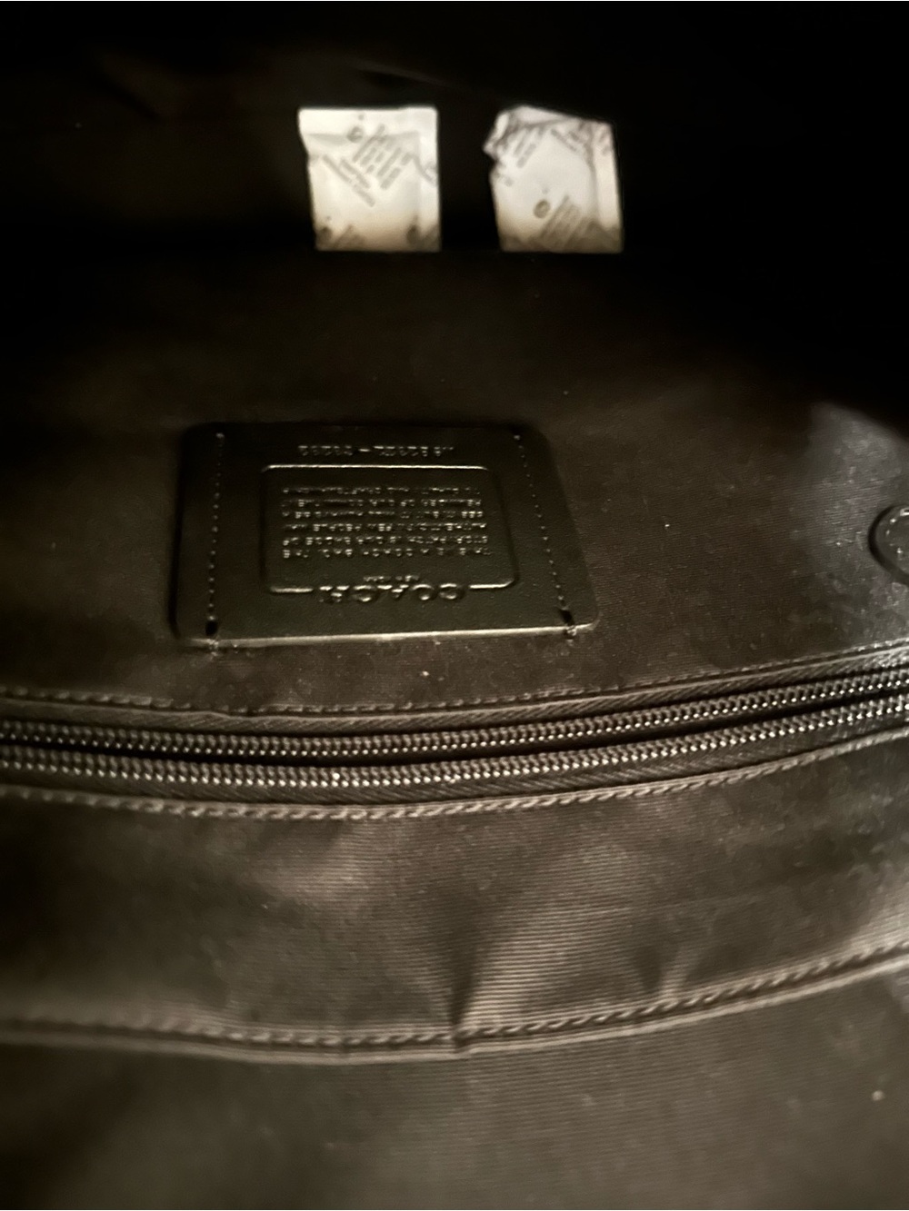 Coach Signature Canvas Tote with Leather Trim - Black/Charcoal - Picture 3 of 4
